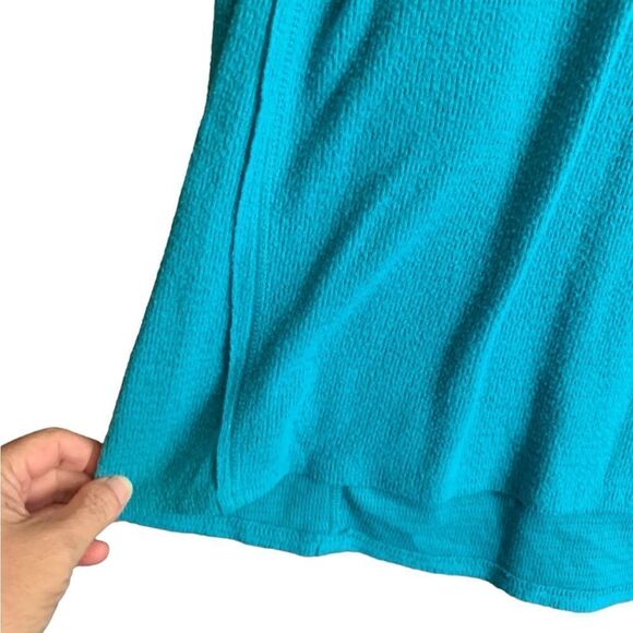 Wildfox Haley Brushed Top Sweater V-Neck in Peacock/Teal Size Large - Picture 5 of 6